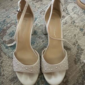 Betsey Johnson Ivory Embellished Heels